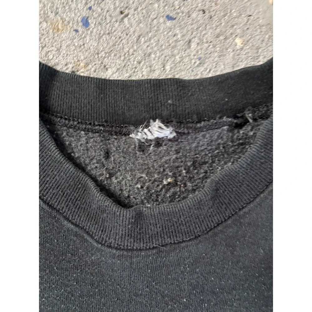 Vintage Nike Black Distressed Graphic Crewneck Sweatshirt‎ 80s Retro Sportswear